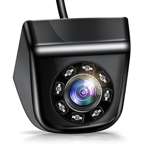 Hinine Official Backup Camera for 7 Inch Portable Apple Carplay, IP68 Waterproof Great Night Vision HD and Super Wide Angle Metal OEM Style Reverse Rear View Backup Camera. Cover