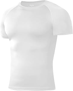 Niksa Compression Short Sleeve Crew Neck Quick Dry Base Layer (1 Pack or 2 Packs)