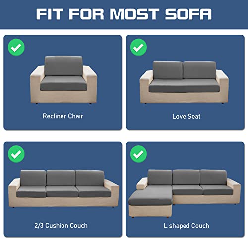Tewene, L Shaped Couch Cover Magic Sofa Cover For Sectional Sofa Chaise Stretch Sofa Cover For Sofa 3 Seats Couch Cover 2 Cushion Sofa For Leather/Linen Sofa, Fluff Grey/Length 63’’-75’’(Only 1 Piece) #TOP1