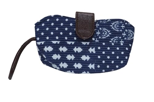 Image of P S Traders Online Women's Ladies Traditional Ikkat Cotton 5 Pieces Combo Western Bag Color Blue