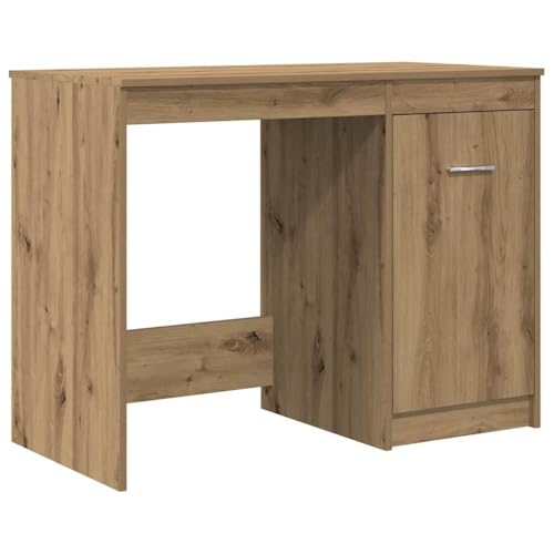 Bureau moderne chêne artisanal stable pour rangement maison et pro
