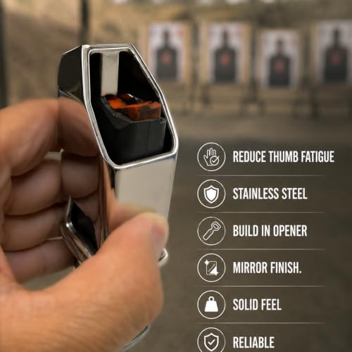 Partywonder Stainless Steel Magazine Speed Loader for 9mm and .40 S&W Glock Magazines with Bottle Opener, Fits Glock 17, 19, 19X, 26, 34, 45, 47, 49, 22, 23, 24, 27 & 35 - image 4