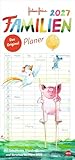 Helme Heine: Familienplaner 2027: Familienkalender mit 5 Spalten. Liebevoll illustrierter Familien-Wandkalender mit Schulferien und Stundenplänen.