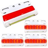 Meliore 薄型 サイドマーカー LED 24V COB ダウン アンダー ライト 防水 車 トラック 60mm×105mm×6ｍｍ SN-246-SM スイッチ 車 軽量 4個 (レッド)