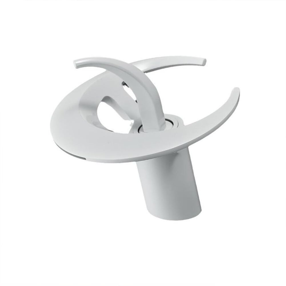 Mitigeur vasque laiton blanc au style moderne cascade pour aménagement de salle de bain