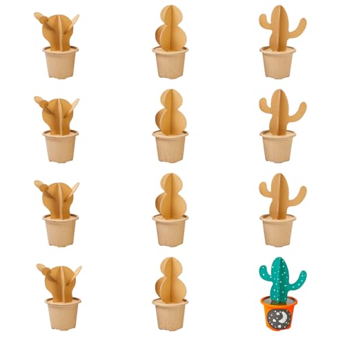 Cactus à décorer soi-même Colorations lot de 12 pièces pour activités créatives