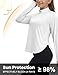 TBMPOY Women's Sun Shirt 1/4 Zipper Long Sleeve UPF 50+ Sun Protection Clothing UV SPF Hiking Outdoor White S