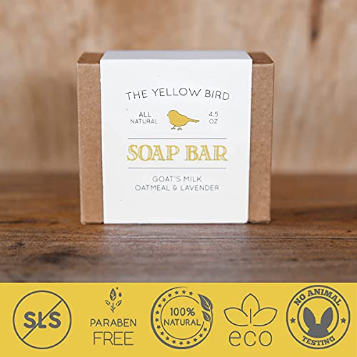 Lavender Goats Milk Soap Bar With Oats - Gentle Exfoliating Bath Soap. Moisturizing Dry Skin Face & Body Wash. Mild Natural And Organic Soap. Made In The Usa #TOP4