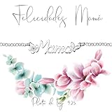  Pulsera Mamá de Plata de Ley 925 presentada en tarjeta con mensaje para regalar