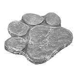 VICASKY Hundegrabstein aus Resin mit Pfotenabdruck Wetterfester Haustier Gedenkstein für Garten und Dekorative Tiergrabstätte zur Erinnerung an Geliebte Hunde Indoor und Outdoor