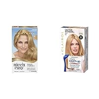 Clairol Permanent Hair Colour Bundle: Clairol Nice'N Easy 9B Natural Light Beige Blonde + Root Touch Up Permanent - 9A Ash Blonde, For Blonde Hair