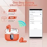 True Wireless Earbuds Bluetooth Headphones HiFi Stereo Ear Buds,Deep Orange - Image 5