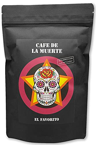 Cafe de la muerte | Espresso | Starker Kaffee Starkes Design | El Favorito | Ganze Kaffeebohnen in Trommel geröstet | Für jeden Kaffee-Liebhaber