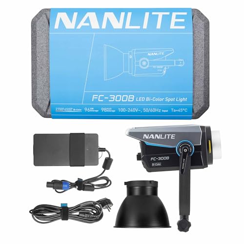 Nanlite FC-300B Bicolor LED Photo and Light 350W 2700K-6500K Bluetooth App Control 2.4G 12 Built-in Effects (FC300B)