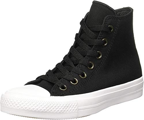 Image of Converse Unisex Chuck Taylor All Star II Hi Top Sneaker (5 Men /Women 7, Black /White)