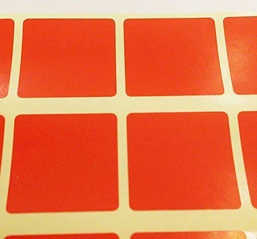 Audioprint Ltd. 10mm Squares Colour Code ID Dots Blank Price Stickers Sticky Labels Red 600 Pack