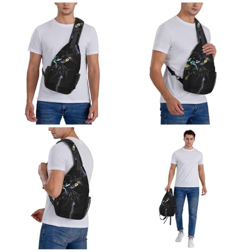Bolso pequeño cruzado para senderismo negro unisex miniatura 6