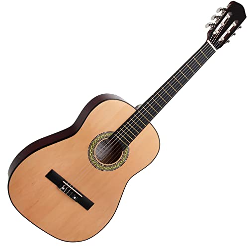Classic Cantabile AS-851 Pack Guitare Classique 7/8 Nature – Cordes en Nylon d’étude – Guitare de concert idéale pour débutants, enfants – Avec accessoires, housse, accordeur et repose-pieds - Les Beatles, Paul McCartney, John Lennon, RIngo Starr, George Harrison Classic Cantabile AS-851 Pack Guitare Classique 7/8 Nature - Cordes en Nylon d'étude - Guitare de concert idéale pour débutants, enfants - Avec accessoires, housse, accordeur et repose-pieds – Image 3