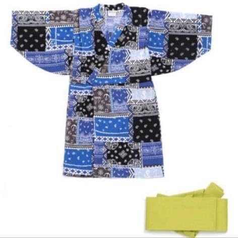 ブリーズBREEZE 90cm 男の子 ペイズリー柄 かんたん浴衣 甚平 ホビーグッズ