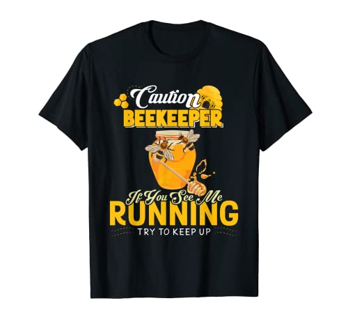 T-shirt d'apiculteur avec inscription « Caution Beekeeping » - Cadeau amusant pour les amoureux des abeilles T-Shirt