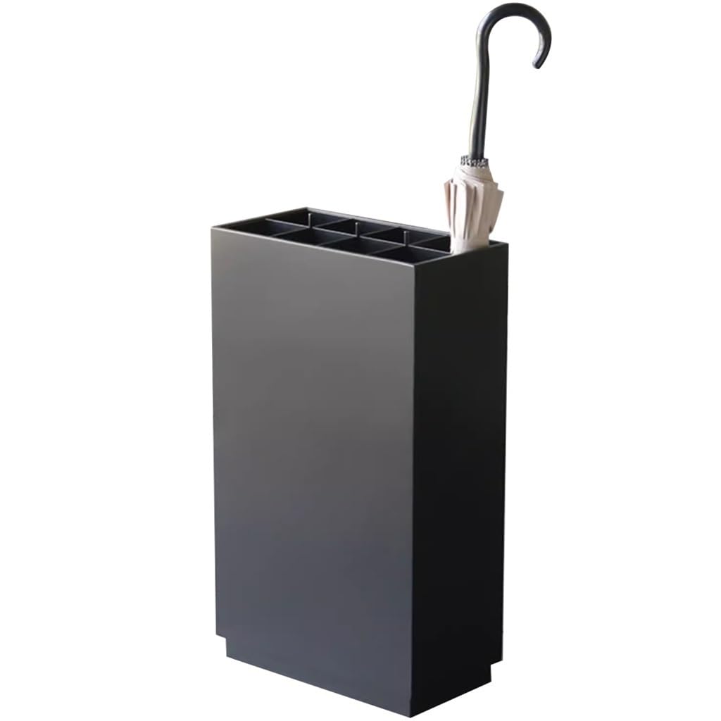 Flyiodfcxv Black Umbrella Stand, Indoor Simple Style Rectangular(Black)