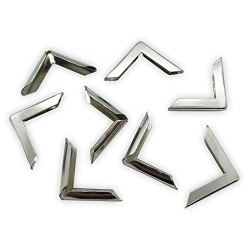 Protectores de esquina para libros, bordes protectores, color plateado, 22 x 22 x 3,5 mm