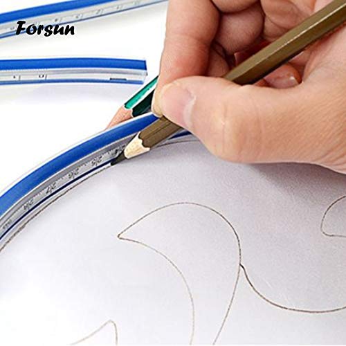 24 Inch (60Cm) Flexible Curve Ruler Flex Design Rule, Ideal For Use: Engineering Drawing, Design Graphics, Garment Design, All Kinds Of Painting #TOP5