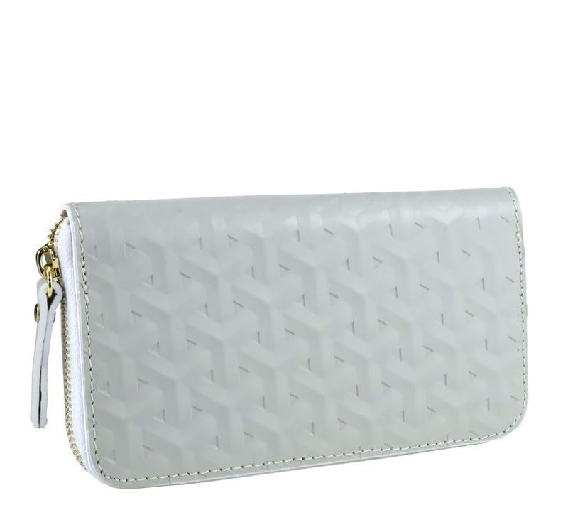 Made in Italy womens wallet Vera Pelle Italian Leather 8 cards (Gray)