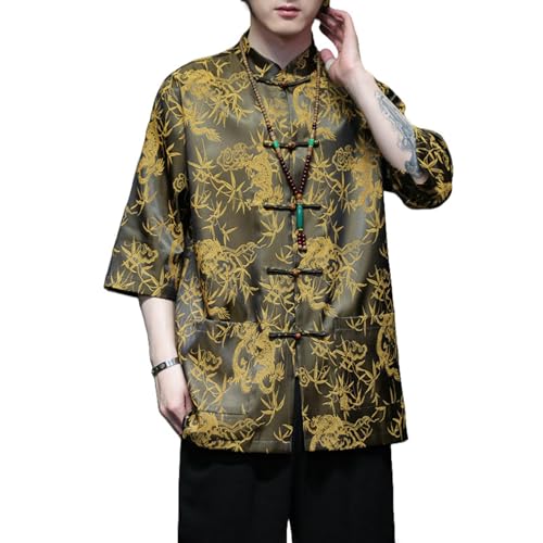 Tang Suit homme imprimé chemise ample décontractée en style chinois