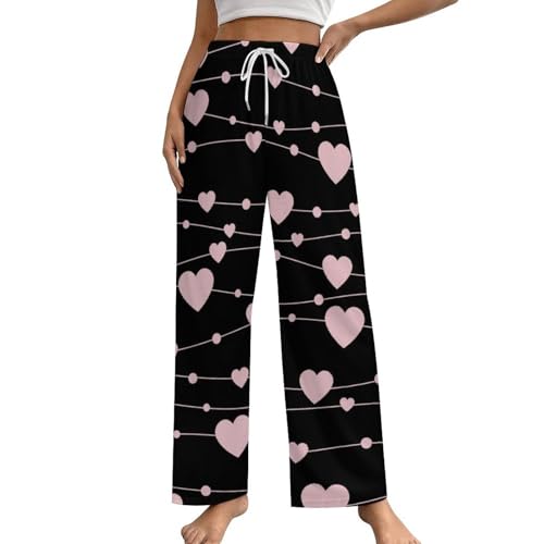 Bas de pyjama femme Amour Rose pour des soirées cocooning confortables