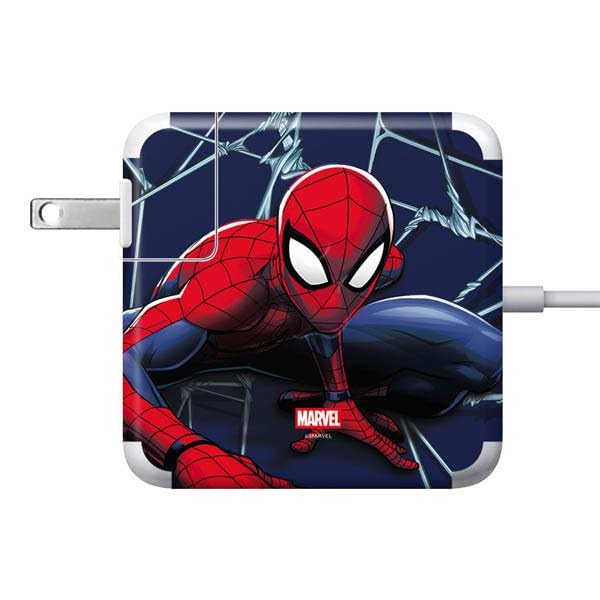 Skinit Decal Other Skin Compatible with 85W Power Adapter (15 and 17 inch MacBook Pro Charger) - Officially Licensed Marvel Spiderman Crawling Spiderman Design