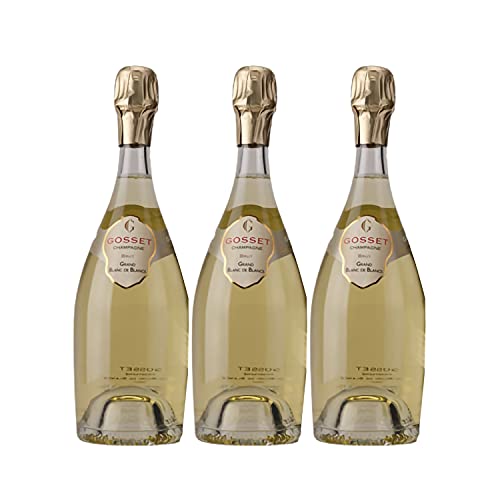 Champagne Grand blanco de Blancs en Coffret - Champagne Gosset - DOP - Champán - Francia - Variedades de uva Chardonnay - 3x75cl