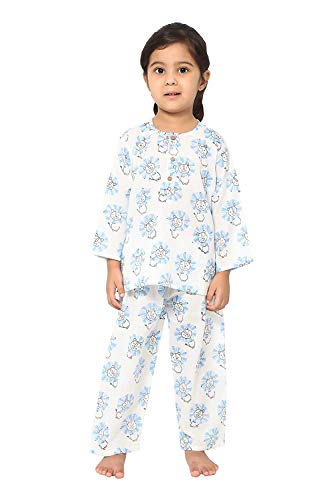 Image of Cotton Night Suit for Boys & Girls | Pajama Sets | Baby Top & Pant | Kids Dress | Printed Night Dress | Sleepwear Suit | P-3