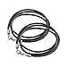 2 Stück Echtleder Kette schwarz Dicke 2mm mit Karabinerverschluss aus 925 Sterling-Silber Baby,Schwarz günstig Kaufen-2 Stück Echtleder Kette schwarz Dicke 2mm mit Karabinerverschluss aus 925 Sterling-Silber