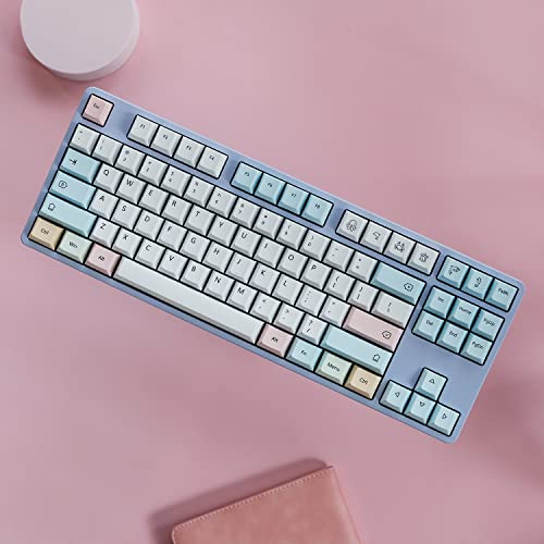Image of CuXiu Chalk PBT Keycaps 136 Keys Dye Sub Keycap Set for Cherry MX Switches Mechanical Keyboard gh60 xd64 xd84 xd96 87 104 (English)