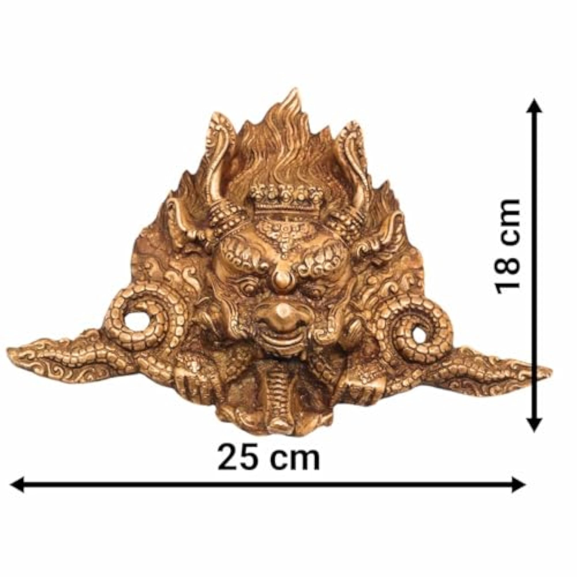 Brass Garuda Mask Wall Hanging Idol