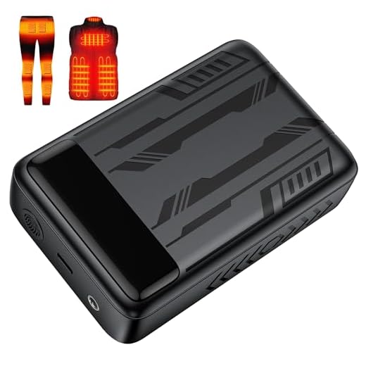 Whsahans 7.4V 5V 20000mah Battery Pack for Heated Veats Jackets for ORORO, Venustas, Rechargeable Power Bank Battery Pack for Heating Vests Jackets Hoodies Pants Coat Suit with DC Port for Men Women