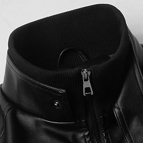 Chaqueta de cuero sintético para hombre, ajustada y con cierre miniatura 6