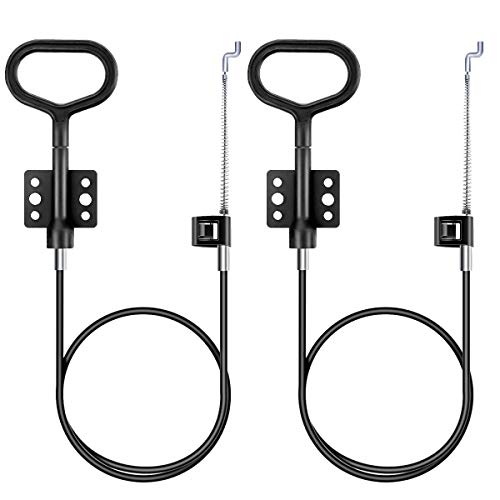 COOLPEEN 2 PCS Sofa Recliner Cables, Couch Release Cables Replacement, D Ring Couch Recliner Pull Handle Recliner Replacement Parts, Hook Exposed Cable Length 4.75 Inch with S Tip