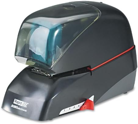 Rapid 90147 5080e Heavy-Duty Flat Clinch Electric Stapler 90-Sheet Capacity Black