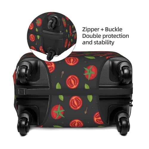 Tomatoes1 Print Luggage Cover For Suitcase,Washable Elastic Travel Suitcase Protector With Zipper Closure And Bottom Buckle – Fits 18-32" Luggage-Medium2