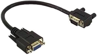 VGA Monitor Left Angle Male to Straight Female Adapter - 1 Foot