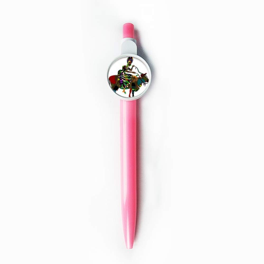 Stylo à bille rétractable bleu Cow Ride idéal pour vos notes de bureau