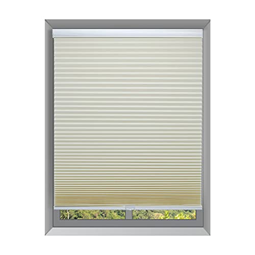 Changshade Size Customized Cellular Shades,Cordless Blackout Honeycomb Shade With The Diameter Of 1.5 Inch Honeycombs For Office,Living Room,Bedroom,Thermal Insulated,Beige,Cmc-Cel-Bg-A #TOP2