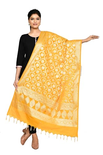 Banarasi Katan Silk Blend Dupatta for Women, Shawl Scarf Wrap Chunni