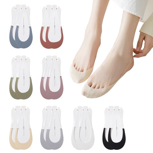 ZOCONE 8 Pares Verano Calcetines Invisibles Mujer Colores Calcetines Pinkies Mujer Invisibles Medias Pinkis Cortos para Tacones Altos Sandalias