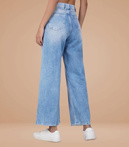 Image of i'sol Jeans for Women | Baggy Jeans for Women High Waist | Wide Leg Jeans for Woman | Bell Bottom Jeans