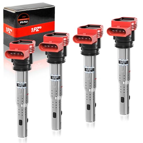 1PZ JP5-PL0 イグニッションコイル 06C905115E 06D905115 AUDI A4 A5 A6 A7 A8 Q5 Q7 FORD Galaxy Mk1 Volkswagen Passat B3/B4 Estate 交換用（4個） [並行輸入品]