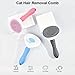 Cat Brush, Self Cleaning Slicker Brush, Skin-Friendly Grooming Tool for Cats & Dogs, Easily Removes Shedding Hair & Mats, Pet Massaging Tool for Long and Short, No Hair Build-Up, Easy to Clean