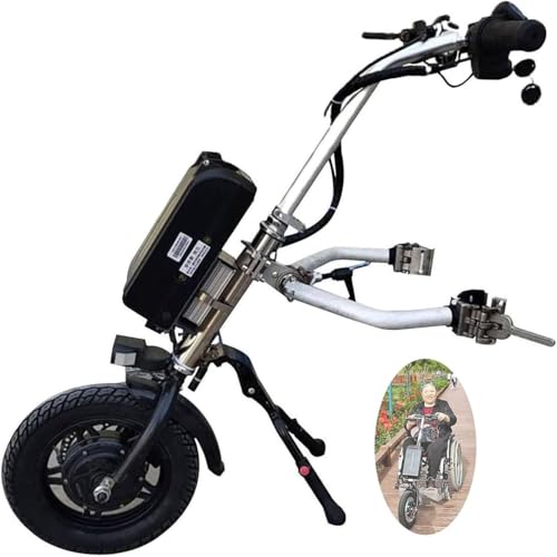 Kit de conversión de silla de ruedas eléctrica con motor de 500 W, absorción de golpes, batería de 48 V, rango de 65 km para una mayor movilidad